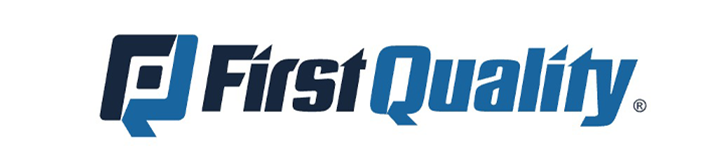 First Quality logo featuring a stylized blue FQ icon to the left of the company name in bold blue gradient letters on a white background.